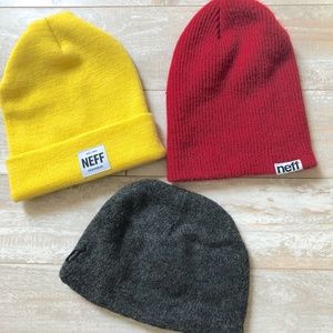 3 Beanies- 1 Eddie Bauer, 2 Neff